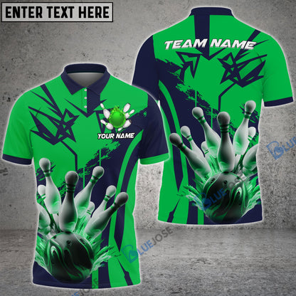 Frenzidea Bowling And Pins Legendary Throw Customized Name 3D Shirt (4 Colors)