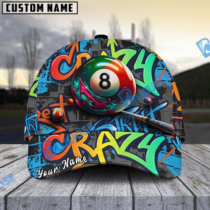 Frenzidea Billiards Ball 8 Graffiti Street Personalized Name Cap (4 Colors)