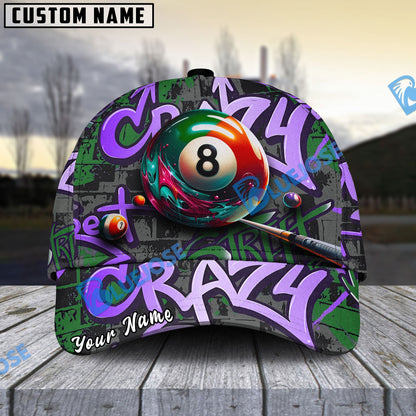 Frenzidea Billiards Ball 8 Graffiti Street Personalized Name Cap (4 Colors)