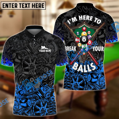 Frenzidea Billiards Ball 8 Mechanic Skull Break Your Ball Personalized Name Unisex Shirt ( 4 Colors )