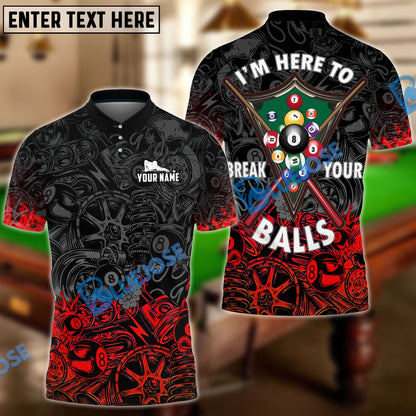 Frenzidea Billiards Ball 8 Mechanic Skull Break Your Ball Personalized Name Unisex Shirt ( 4 Colors )