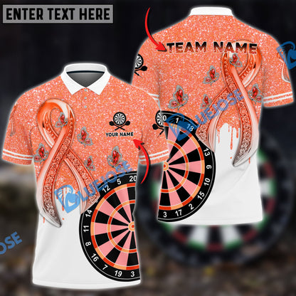 Frenzidea Darts Breast Cancer Personalized Name, Team Name 3D Shirt