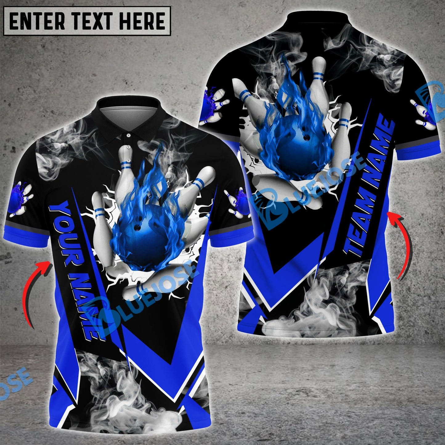 frenzideas Bowling And Pins Flame Declare War Customized Name 3D Shirt (5 Colors)