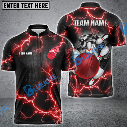 frenzidea Bowling And Pins The Power Of The God Of Thunder Customized Name 3D Shirt (4 Colors)