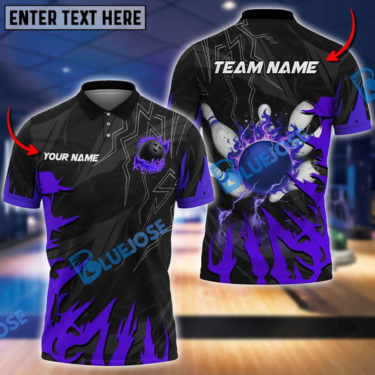 Frenzideas Bowling And Pins Break The Darkness Customized Name 3D Shirt ( 5 Colors)