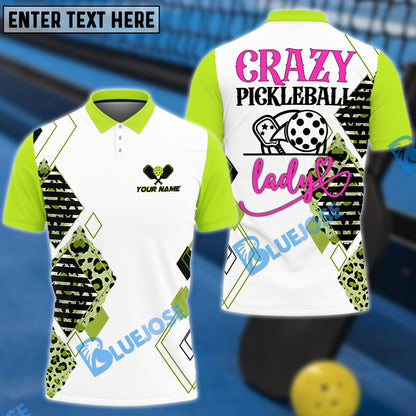 Frenzidea Pickleball Crazy Lady 2 Personalized Name Unisex Shirt