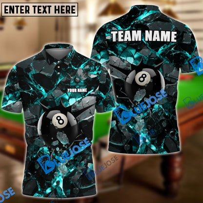 Frenzidea Billiards Ball 8 Dark Material Personalized Name, Team Name Unisex Shirt ( 6 Colors )