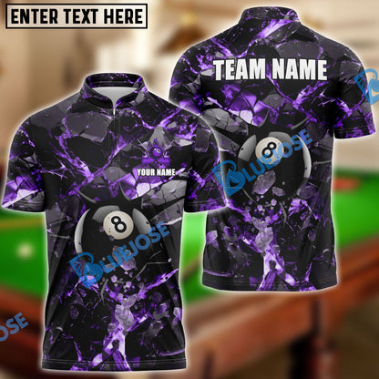 Frenzidea Billiards Ball 8 Dark Material Personalized Name, Team Name Unisex Shirt ( 6 Colors )