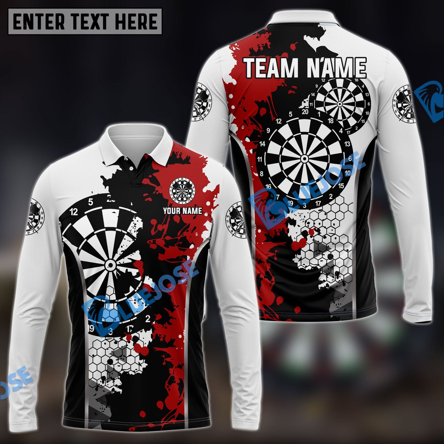 frenzidea Darts On Your Mark Personalized Name, Team Name 3D Shirt (4 Colors)