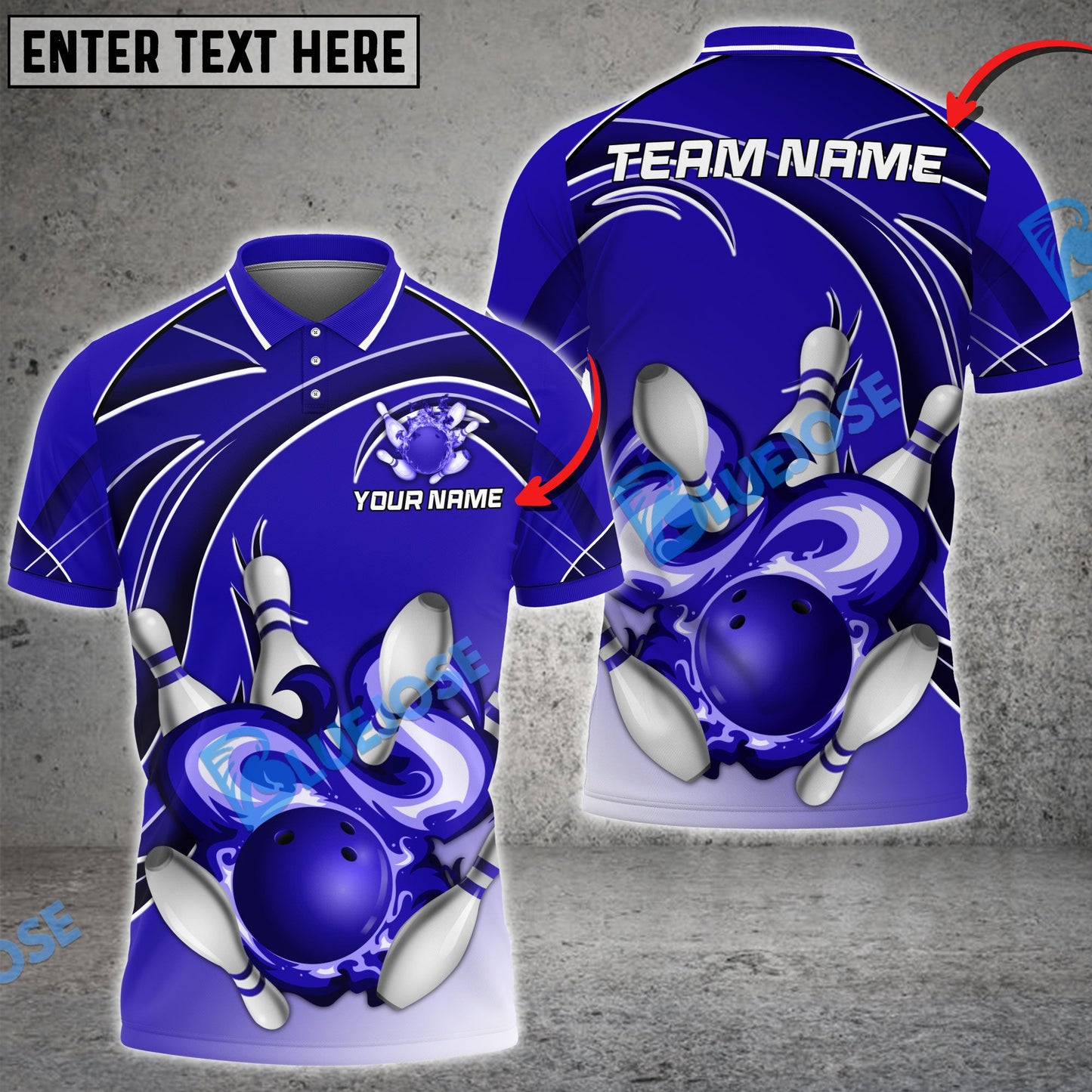 frenzidea Bowling And Pins Super Strong Throw Customized Name 3D Shirt (4 Colors)