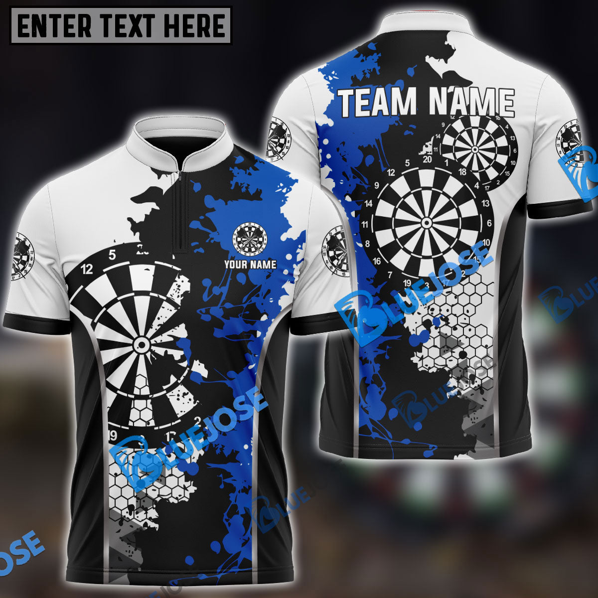 frenzidea Darts On Your Mark Personalized Name, Team Name 3D Shirt (4 Colors)