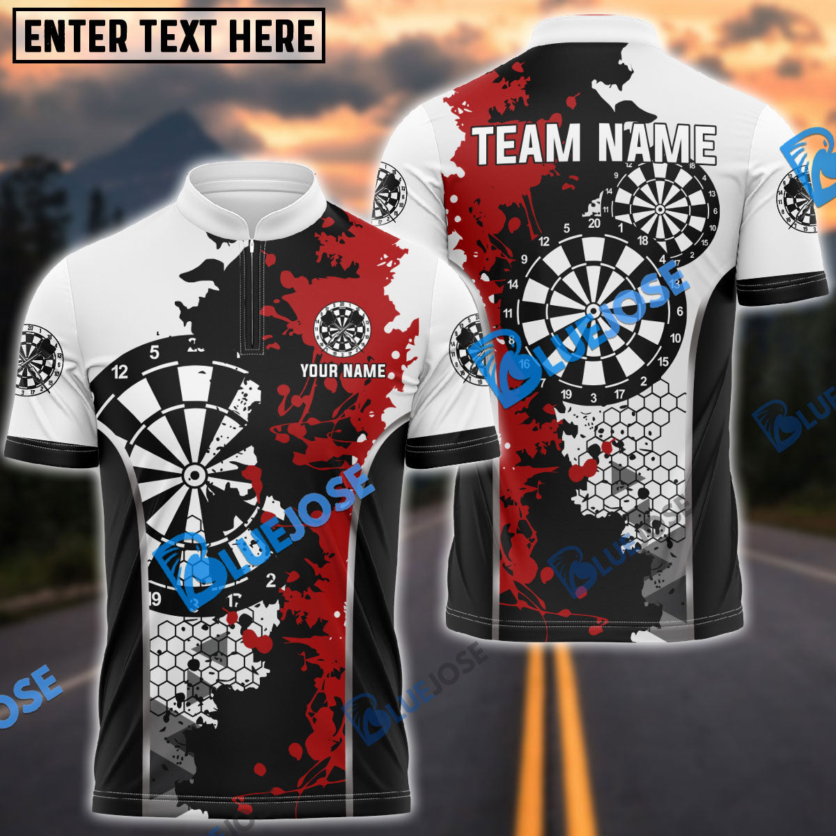 frenzidea Darts On Your Mark Personalized Name, Team Name 3D Shirt (4 Colors)