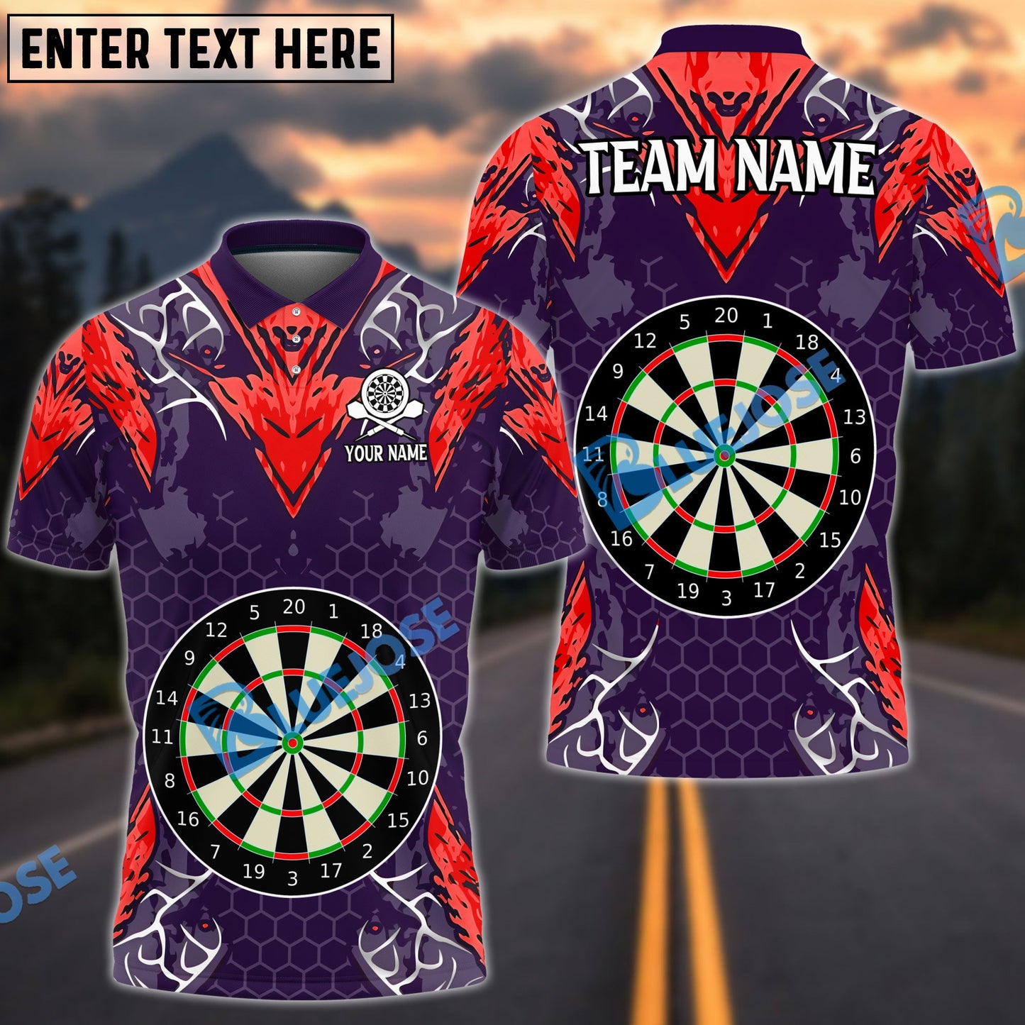 Frenzidea Darts Cybertron Personalized Name, Team Name 3D Shirt (4 Colors)