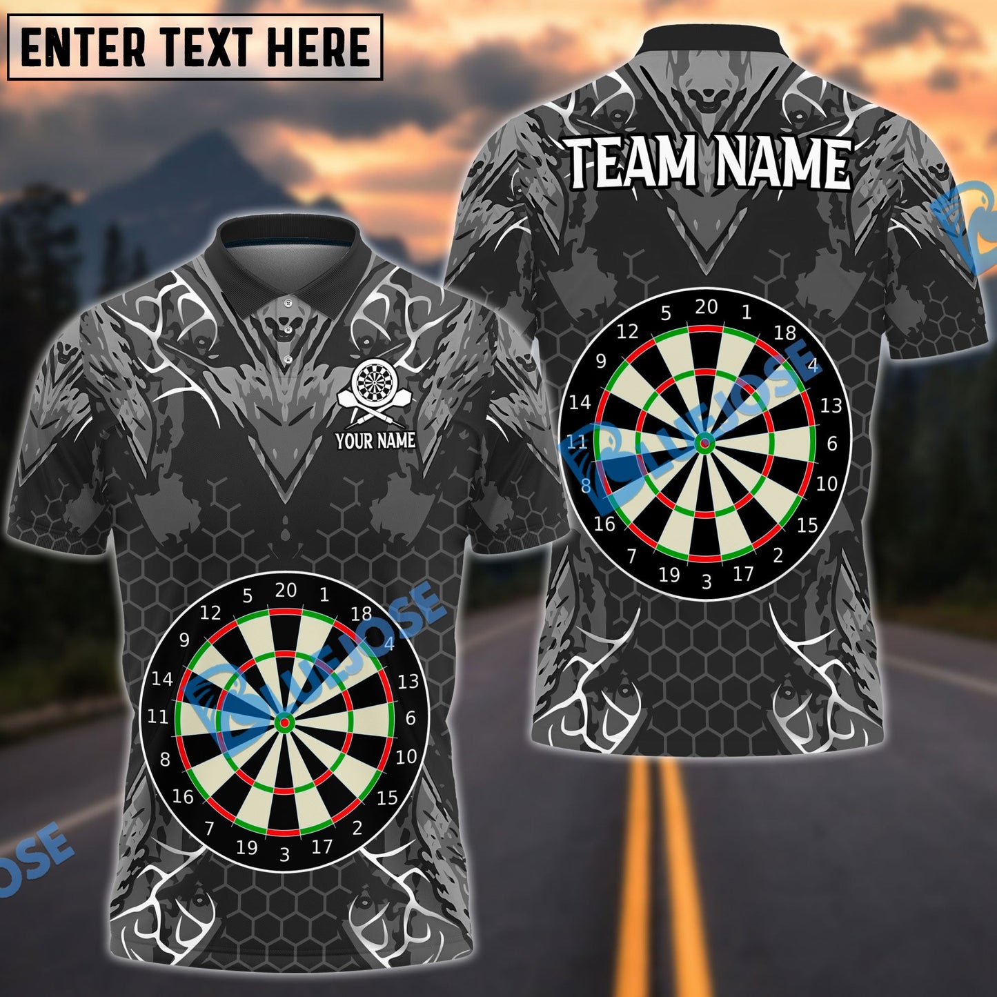 Frenzidea Darts Cybertron Personalized Name, Team Name 3D Shirt (4 Colors)