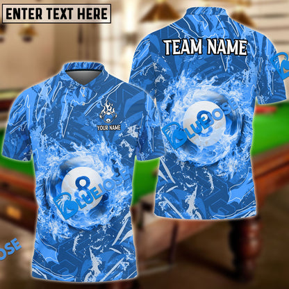 Frenzidea Billiards Ball 8 Blazing Sun Personalized Name, Team Name Unisex Shirt ( 4 Colors )