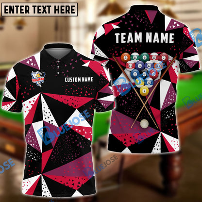 Frenzidea Billiards Ball 8 Pro Tournament Personalized Name, Team Name Unisex Shirt ( 3 Colors )