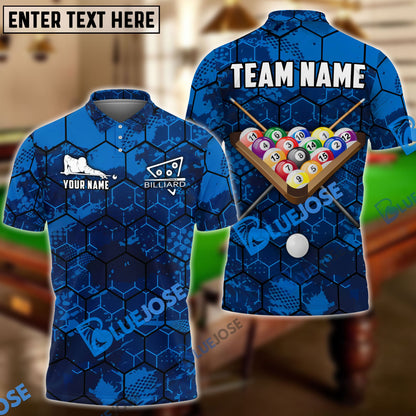Frenzidea Billiards Ball 8 Grunge Hexagon Personalized Name, Team Name Unisex Shirt ( 6 Colors )