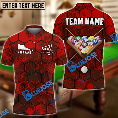 Frenzidea Billiards Ball 8 Grunge Hexagon Personalized Name, Team Name Unisex Shirt ( 6 Colors )