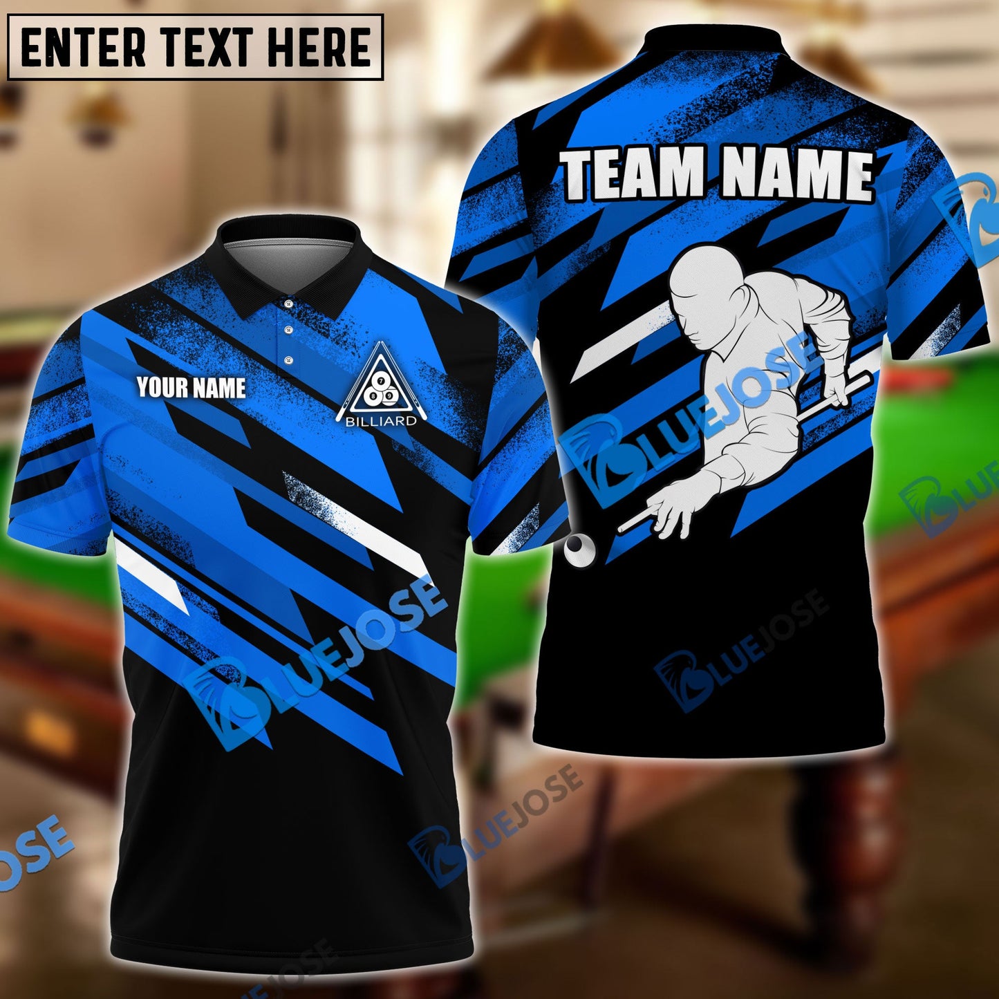 Frenzidea Billiards Pro Player Personalized Name, Team Name Unisex Shirt ( 4 Colors )