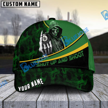 Frenzidea Billiards Ball 8 Hooded Skull Personalized Name Cap (4 Colors)