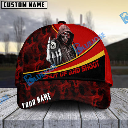 Frenzidea Billiards Ball 8 Hooded Skull Personalized Name Cap (4 Colors)