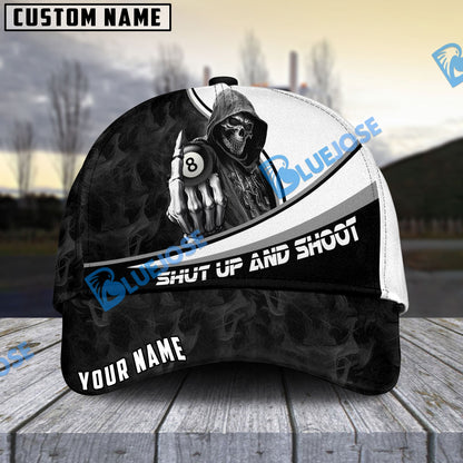 Frenzidea Billiards Ball 8 Hooded Skull Personalized Name Cap (4 Colors)