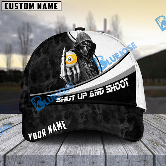 Frenzidea Billiards Ball 9 Hooded Skull Personalized Name Cap (4 Colors)