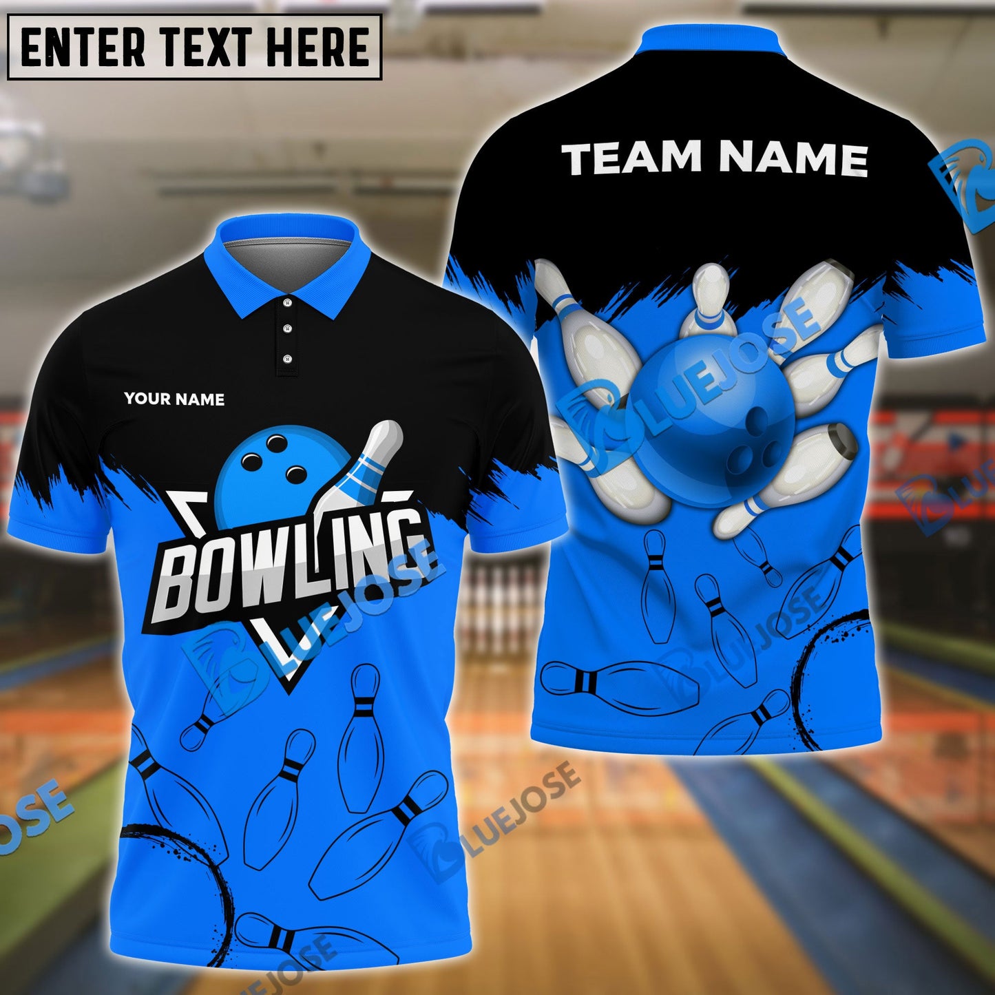 frenzideas Bowling And Pins Sport Customized Name 3D Shirt ( 6 Colors)