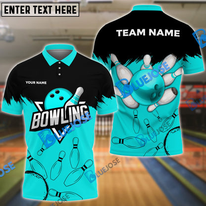 frenzideas Bowling And Pins Sport Customized Name 3D Shirt ( 6 Colors)