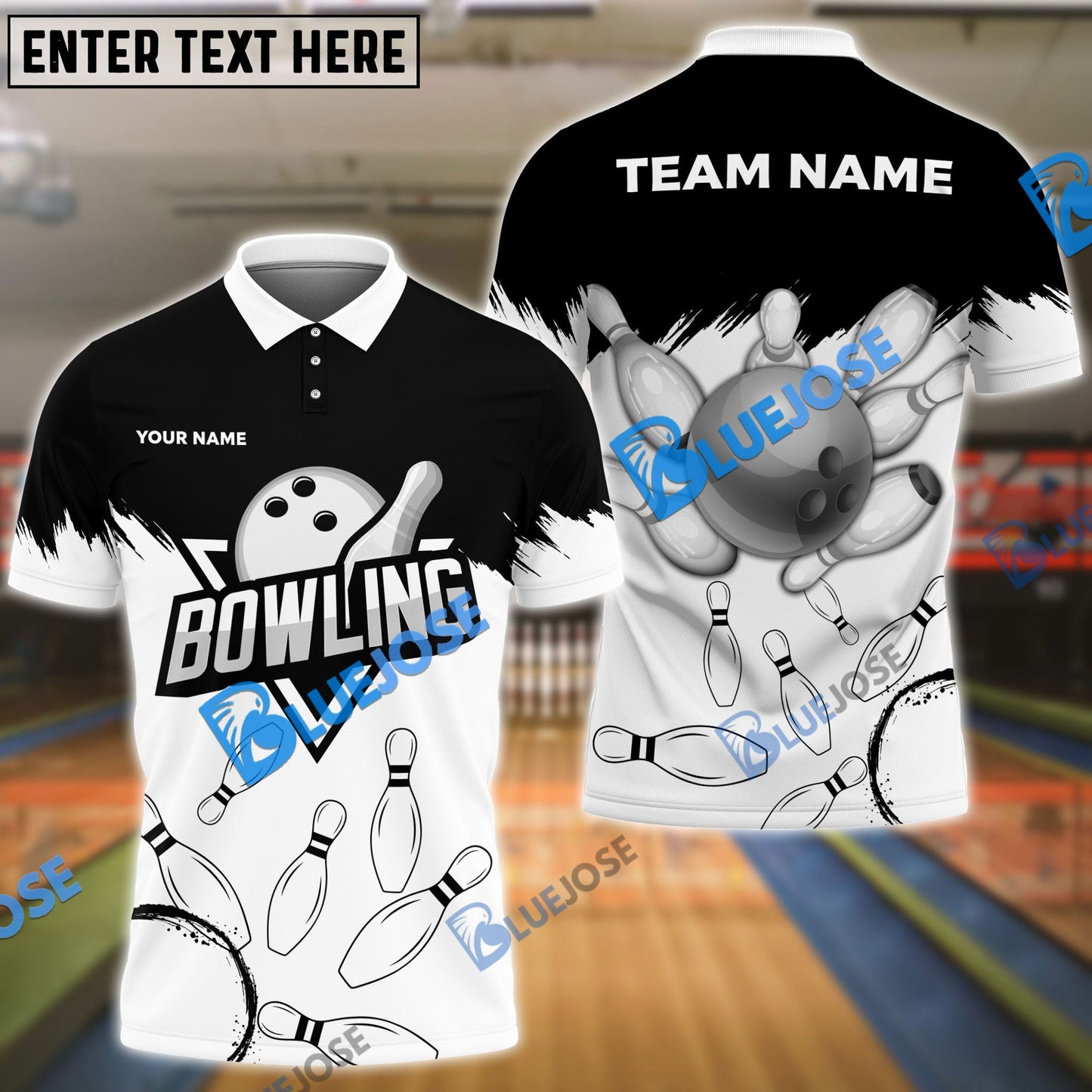 frenzideas Bowling And Pins Sport Customized Name 3D Shirt ( 6 Colors)