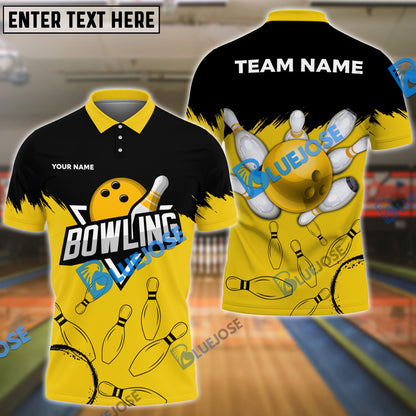 frenzideas Bowling And Pins Sport Customized Name 3D Shirt ( 6 Colors)