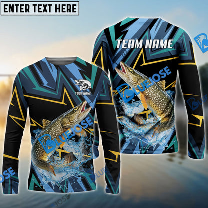Frenzidea Fishing Lightning Pattern Sport Custom Name & Team Name 3D Shirts