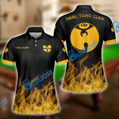 Frenzidea Billiards Cue Tang Clan Personalized Name Shirt
