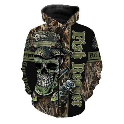 Frenzidea Halloween Fish Reaper Customize Name Fishing Shirts