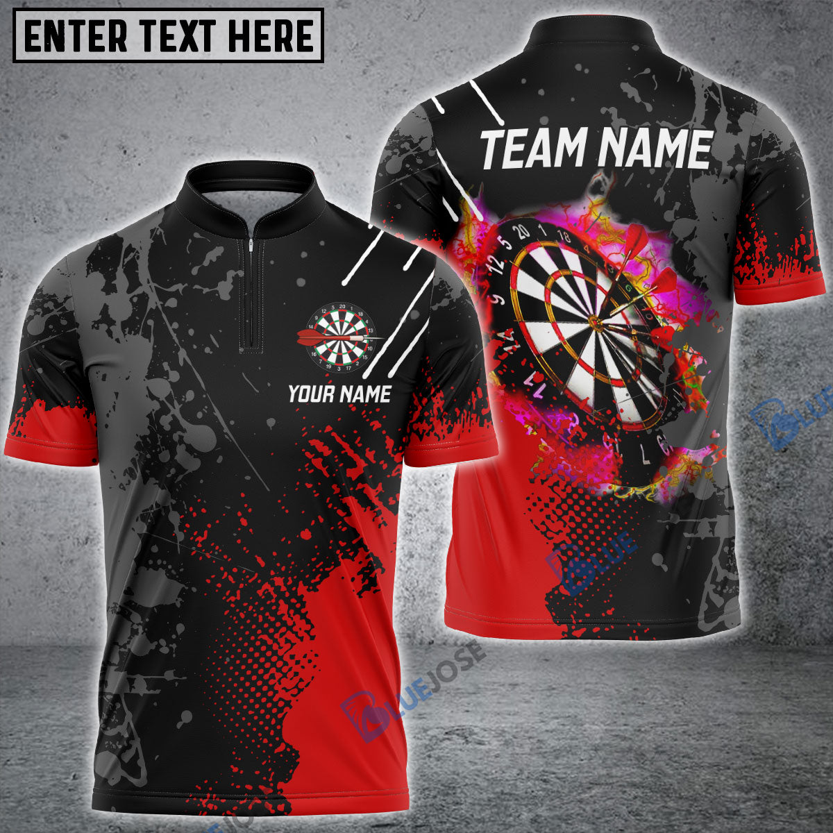 Frenzidea Paint Style Darts Personalized Name, Team Name 3D Shirt (4 Colors)