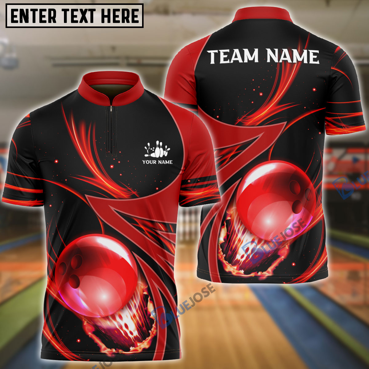 Frenzideas Bowling And Pins Galaxy Pattern Customized Name, Team Name 3D Shirt (4 Colors)