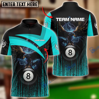 Frenzidea Billiards 8-Ball Eagle Personalized Shirt ( 3 Colors)