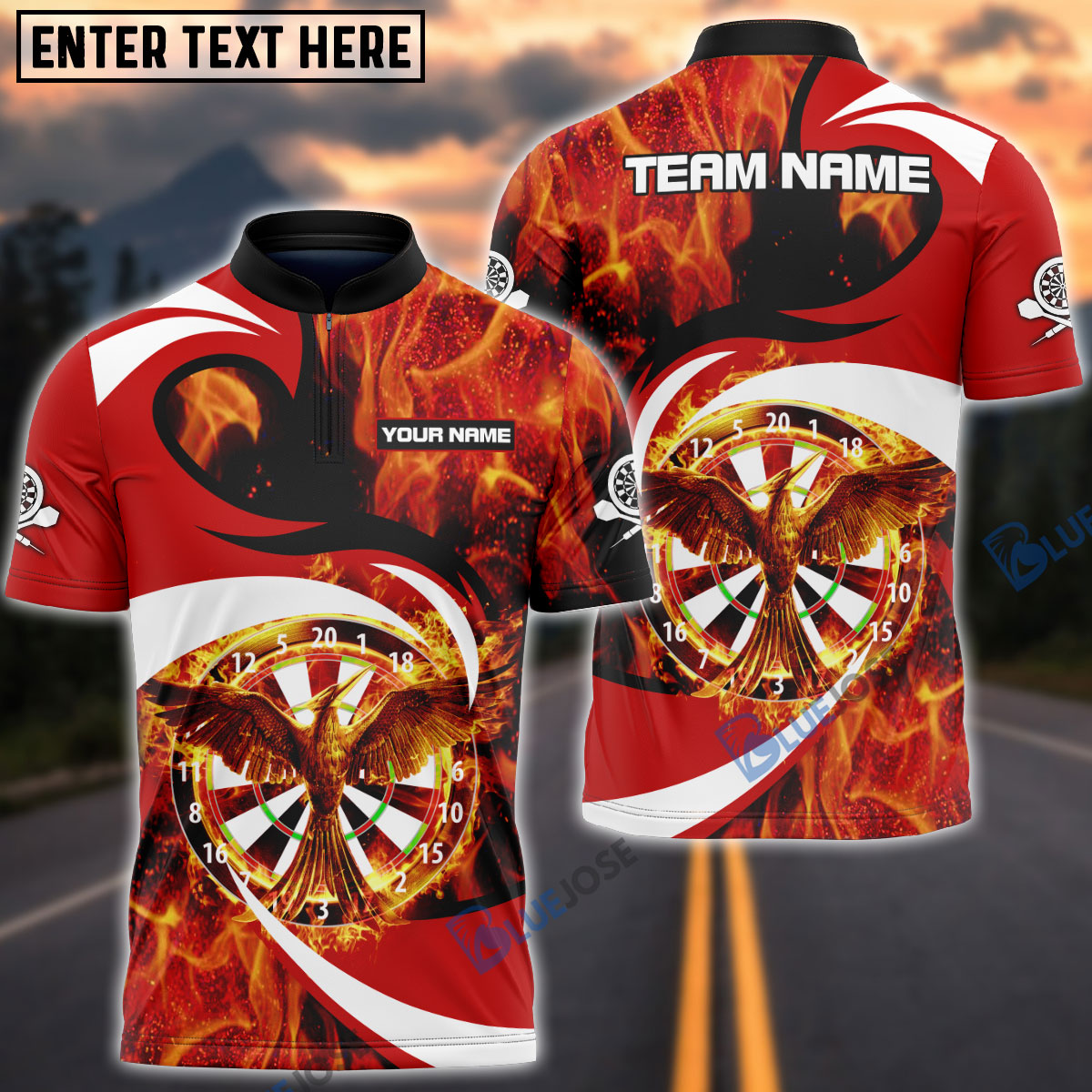Frenzidea Phoenix Fire Personalized Name, Team Name 3D Shirt (4 Colors)