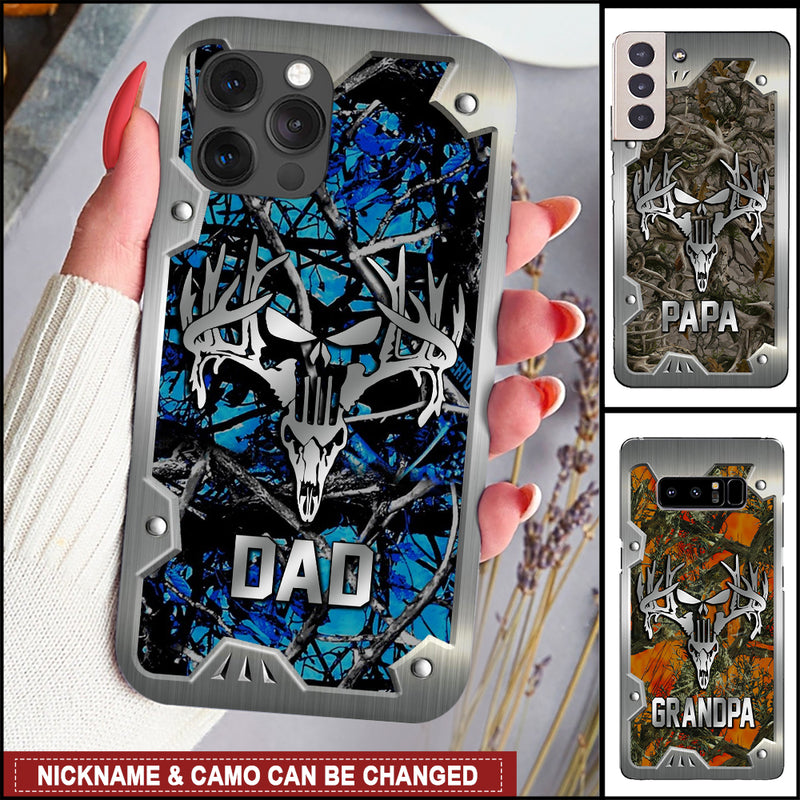 Frenzidea Deer Hunting Buck Head Skull Personalized Name Multicolor Phone Case (6 colors)