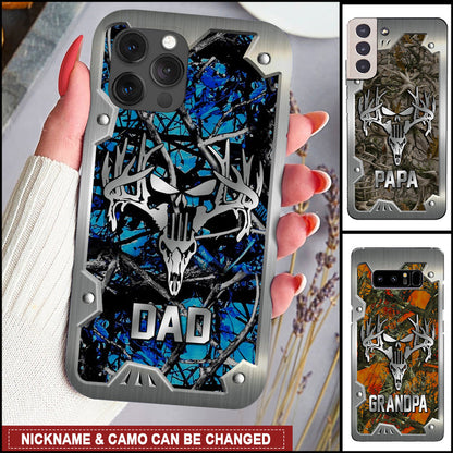 Frenzidea Deer Hunting Buck Head Skull Personalized Name Multicolor Phone Case (6 colors)