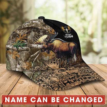 Frenzidea Love Moose Hunting Personalized Cap