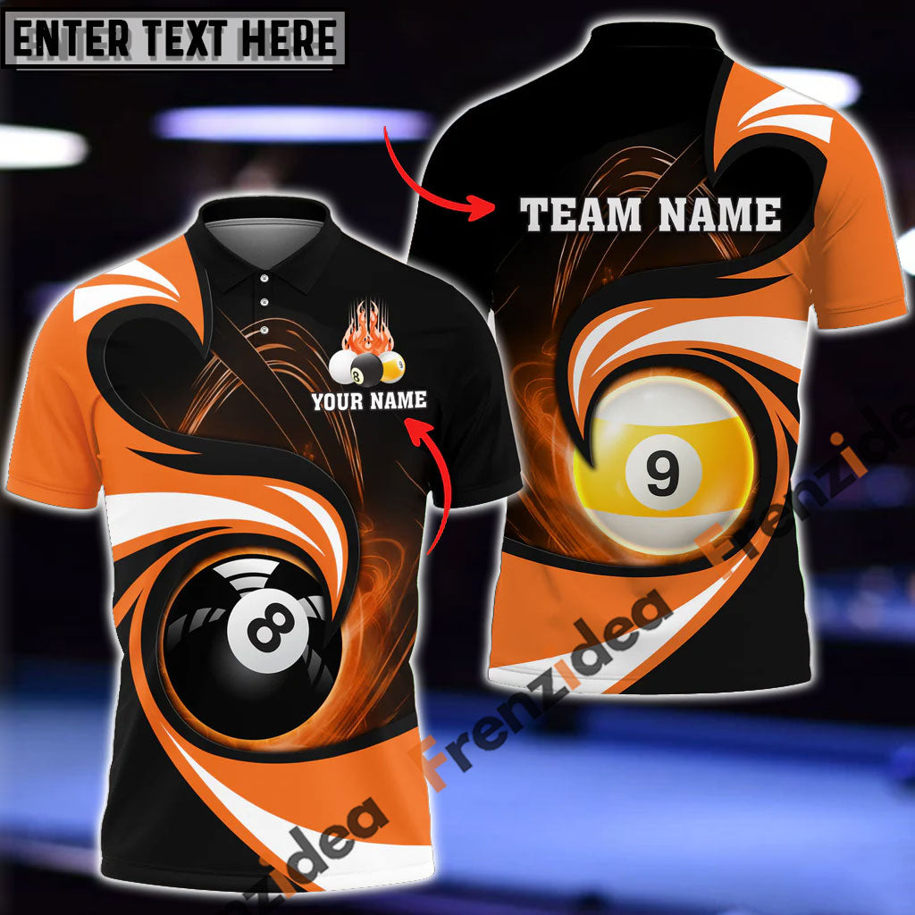 Frenzidea Billiards 8 Ball & 9 Ball Stormeye Personalized Name, Team Name Unisex Shirt ( 6 Colors )