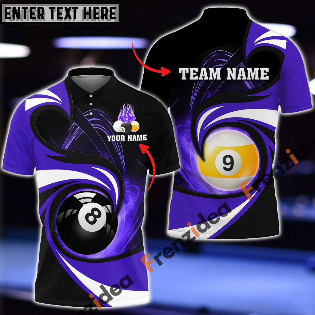 Frenzidea Billiards 8 Ball & 9 Ball Stormeye Personalized Name, Team Name Unisex Shirt ( 6 Colors )
