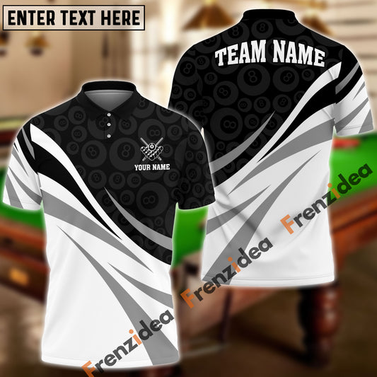 Frenzidea Billiards Ribbon Personalized Name, Team Name Shirt