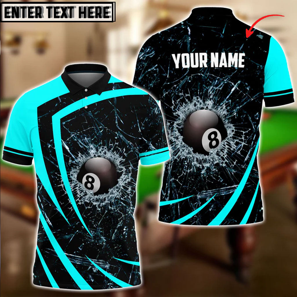 Frenzidea Billiards Broken Glass Personalized 3D Shirt