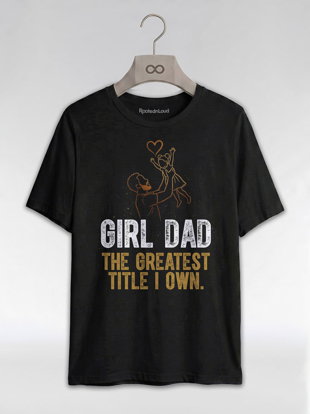 Black Dad & Daughter Bond: The Greatest Title Graphic T-Shirt - RootednLoud