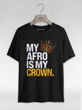 My Afro Is My Crown: Tribal Crown Black Queen Graphic T-Shirt - RootednLoud