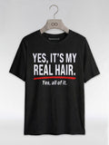 Yes It's My Real Hair: Sassy Black Queen Graphic T-Shirt - RootednLoud