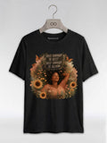 Free Enough To Rest: Juneteenth Floral Melanin Queen Graphic T-Shirt - RootednLoud