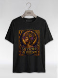 My Crown My Freedom: Juneteenth Melanin Queen Graphic T-Shirt - RootednLoud